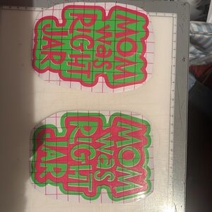 Green and Pink Sticker Set